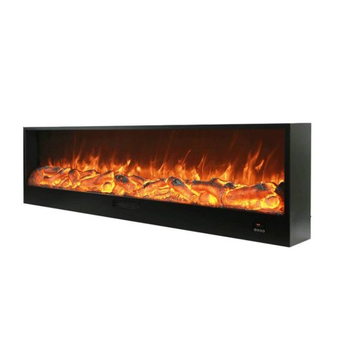 Cheminée électrique encastrable murale 180 cm flamme LED 1500W Amiata Promotion