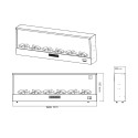 Cheminée électrique encastrable murale 180 cm flamme LED 1500W Amiata Catalogue