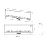 Cheminée électrique encastrable murale 180 cm flamme LED 1500W Amiata Catalogue