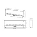 Cheminée électrique moderne encastrable 1500W 300cm chaleur 6 niveaux Etna Choix