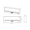 Cheminée électrique moderne encastrable 1500W 300cm chaleur 6 niveaux Etna Choix