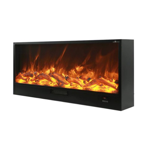 Cheminée électrique 1500W encastrable ou à poser au sol 50x20x50,7 cm Vulture Promotion