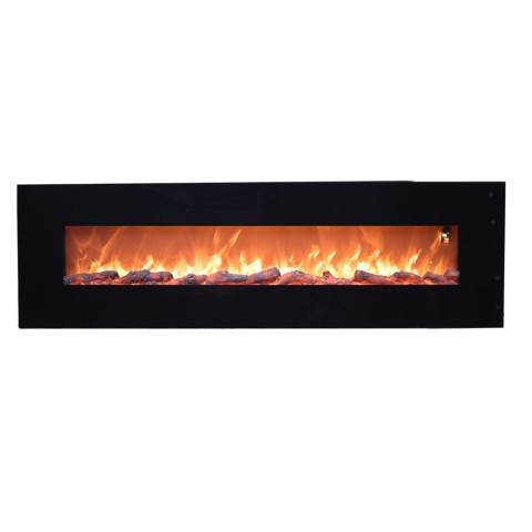Cheminée électrique effet flamme LED 1500W à suspendre au mur Pordoi Promotion