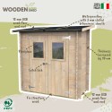 Abri de jardin en bois avec porte fenêtre cabanon pour outils Hobby 198x98 Vente