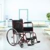 Fauteuil roulant orthopédique pliant en similicuir handicapés et personnes âgées Violet Catalogue