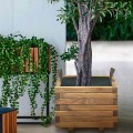 Jardinière en bois 40x40 cm pour plantes, jardin, terrasse extérieure Gladys Promotion