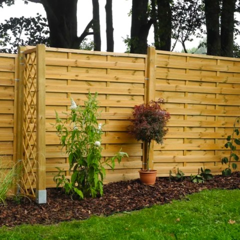 Panneau brise-vue 90x180cm treillis pour plantes grimpantes bois Caterina Promotion