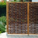 Panneau brise-vue jardin en bois de saule tressé 115x180cm Promotion