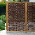 Panneau brise-vue jardin en bois de saule tressé 115x180cm Promotion
