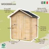 Abri de jardin en bois pour outils porte simple 146x130cm Marcella Vente