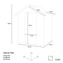 Abri de jardin en bois pour outils porte simple 146x130cm Marcella Remises