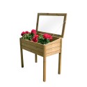 Serre en bois pour semis 50x100cm jardinière surélevée pour plantes de jardin Basil Vente
