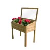 Serre en bois pour semis 50x100cm jardinière surélevée pour plantes de jardin Basil Vente