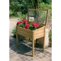 Serre en bois pour semis 50x100cm jardinière surélevée pour plantes de jardin Basil Offre