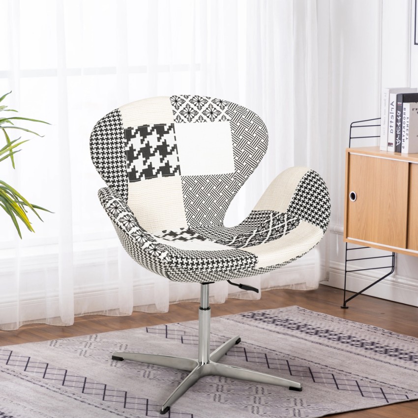 Fauteuil Patchwork Pivotant De Salon Style Design Moderne Stork