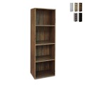 Étagère de salon bureau 4 niveaux 40x132 cm en bois Duval Promotion