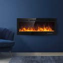 Cheminée murale encastrable poêle électrique à flamme multicolore LED Chicago Promotion