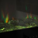 Cheminée murale encastrable poêle électrique à flamme multicolore LED Chicago Modèle