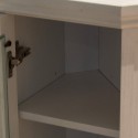 Cheminée électrique d'angle sur pied en bois blanc L126 x P78 x H83 Madison Choix