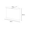 Cheminée électrique d'angle sur pied en bois blanc L126 x P78 x H83 Madison 