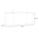 Cheminée électrique en bois blanc L179 x P48 x H85 Biden 