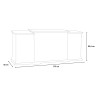 Cheminée électrique en bois blanc L179 x P48 x H85 Biden 