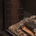 Cheminée électrique sur pied avec cadre en bois blanc Adams Modèle