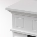 Cheminée électrique sur pied en bois blanc L 89,5 x H 90,5 x P 28 Jefferson Remises