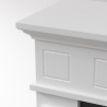 Cheminée électrique sur pied en bois blanc L 89,5 x H 90,5 x P 28 Jefferson Remises