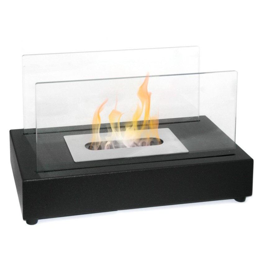 Cheminée bioéthanol de table avec verre trempé Berlino Promotion