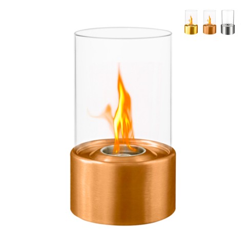 Cheminée à bioéthanol de table pour intérieur et extérieur cylindrique Marsiglia Promotion