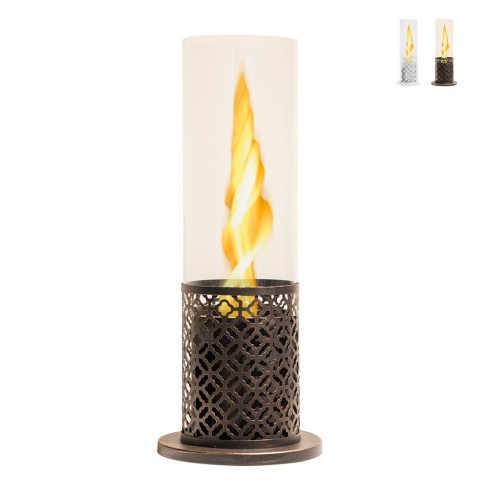 Cheminée à bioéthanol intérieur/extérieur de table flamme tornado Tolosa Promotion