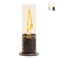 Cheminée à bioéthanol intérieur/extérieur de table flamme tornado Tolosa Promotion