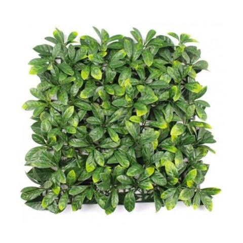 Clôture de jardin haie artificielle anti-vue 4 pièces 50x50 cm Lauro Ceraso Plus Promotion