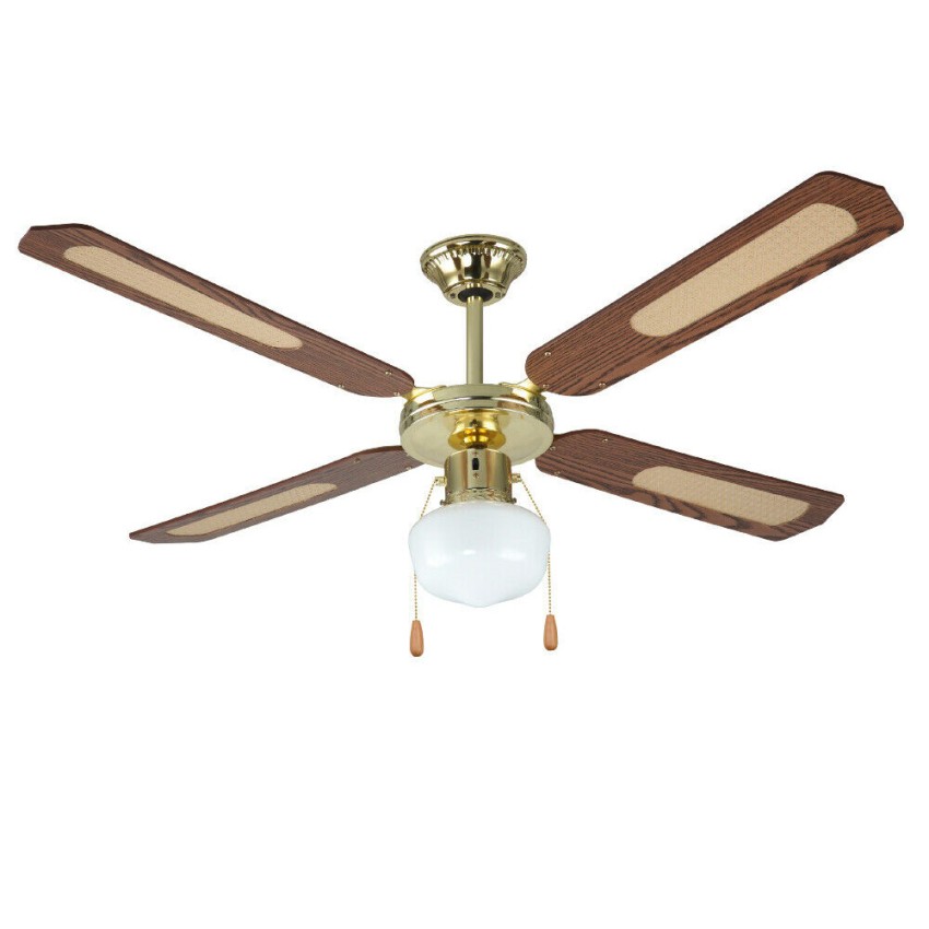 Ventilateur de plafond 4 pales avec lumière 70W en bois style classique Wind Promotion Ventilateur de plafond 4 pales avec lumière 70W en bois style classique Wind Promotion