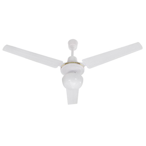 Ventilateur de plafond moderne blanc 3 pales 120 cm avec lumière 70W Hitz Promotion