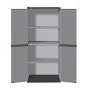 Armoire de rangement extérieur pour jardin terrasse 2 portes 4 compartiments Jumbo Remises