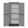Armoire de rangement extérieur pour jardin terrasse 2 portes 4 compartiments Jumbo Remises