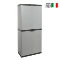 Armoire de rangement extérieur pour jardin terrasse 2 portes 4 compartiments Jumbo Vente