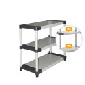 Étagères de rangement pour jardin, garage, cave avec 3 niveaux Rack Remises