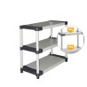 Étagères de rangement pour jardin, garage, cave avec 3 niveaux Rack Remises
