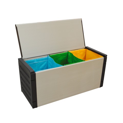 Coffre extérieur avec 3 sacs pour tri sélectif Clear Promotion