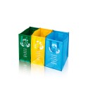 Meuble poubelle pour tri sélectif avec 3 sacs et étagère Dech Réductions