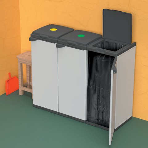 Porte-poubelle mobile pour la collecte des déchets Mr.C Tris