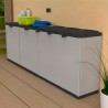Meuble tri sélectif à 3 compartiments Mr.C Tris Remises
