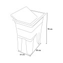 Lavoire monobloc extérieur avec planche 59x41x75cm Jo Dimensions