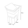 Lavoire monobloc extérieur avec planche 59x41x75cm Jo Dimensions