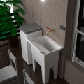 Lavoire monobloc extérieur avec planche 59x41x75cm Jo Promotion