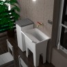 Lavoire monobloc extérieur avec planche 59x41x75cm Jo Promotion