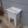 Lavoire monobloc extérieur avec planche 59x41x75cm Jo Modèle